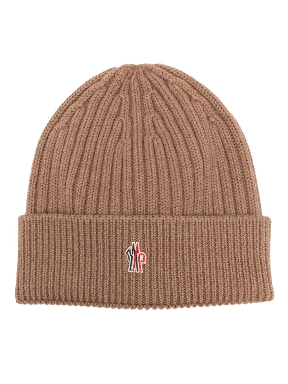 Moncler Grenoble Beanie mit Logo-Patch - Braun von Moncler Grenoble