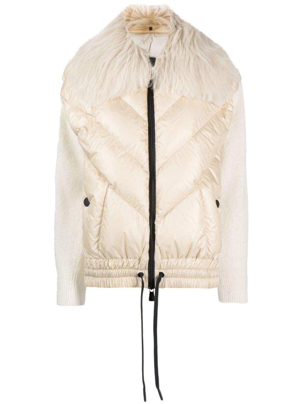 Moncler Grenoble Strickjacke mit Kontrasteinsätzen - Nude von Moncler Grenoble