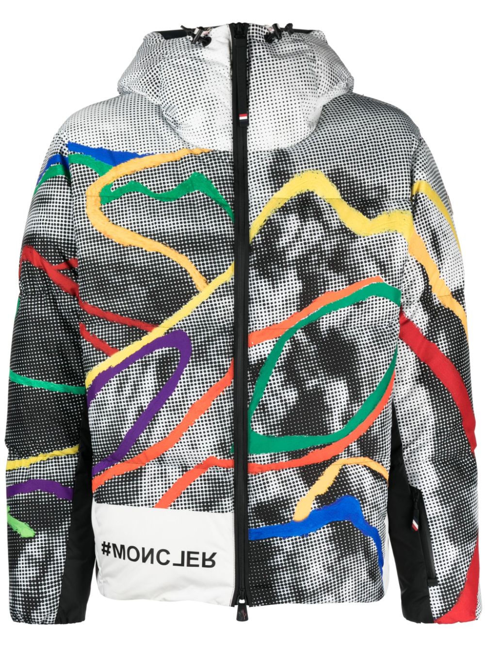 Moncler Grenoble Gefütterte Skijacke mit Print - Weiß von Moncler Grenoble