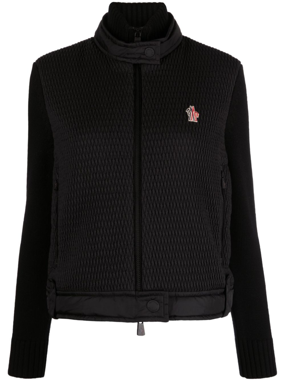 Moncler Grenoble Isolierte Jacke mit Trikotbesatz - Schwarz von Moncler Grenoble