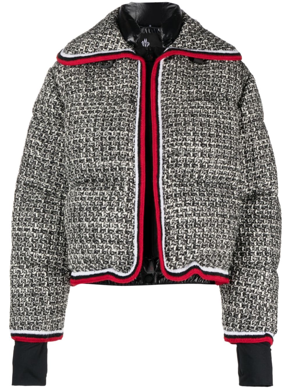 Moncler Grenoble Steppjacke in Tweed-Optik - Schwarz von Moncler Grenoble