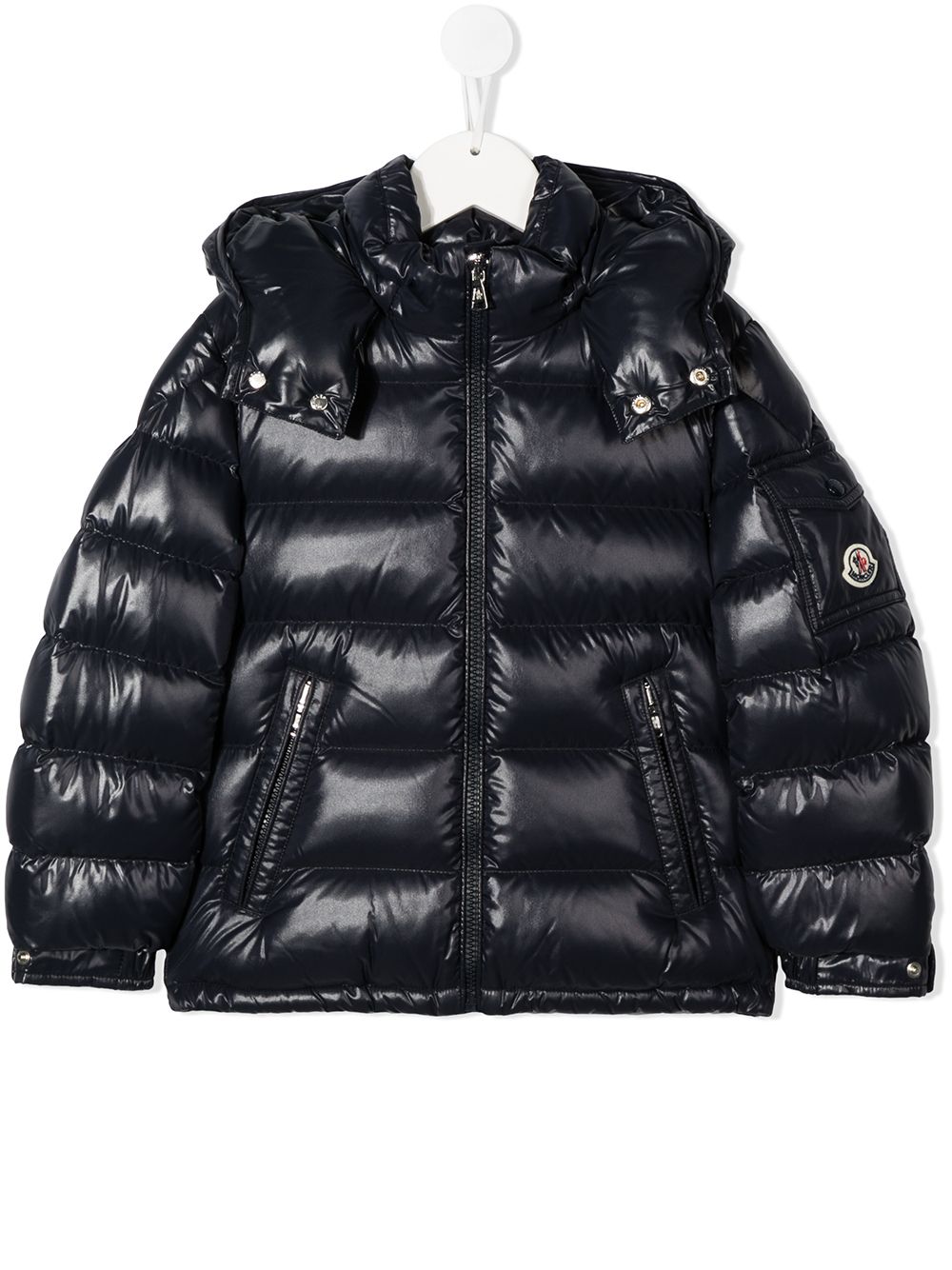 Moncler Enfant Gesteppter Daunenmantel - Blau von Moncler Enfant