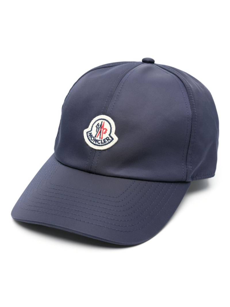 Moncler Baseballkappe mit Logo-Applikation - Blau von Moncler