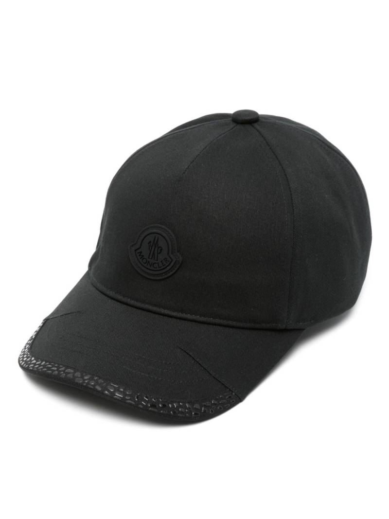 Moncler Baseballkappe mit Logo-Applikation - Schwarz von Moncler