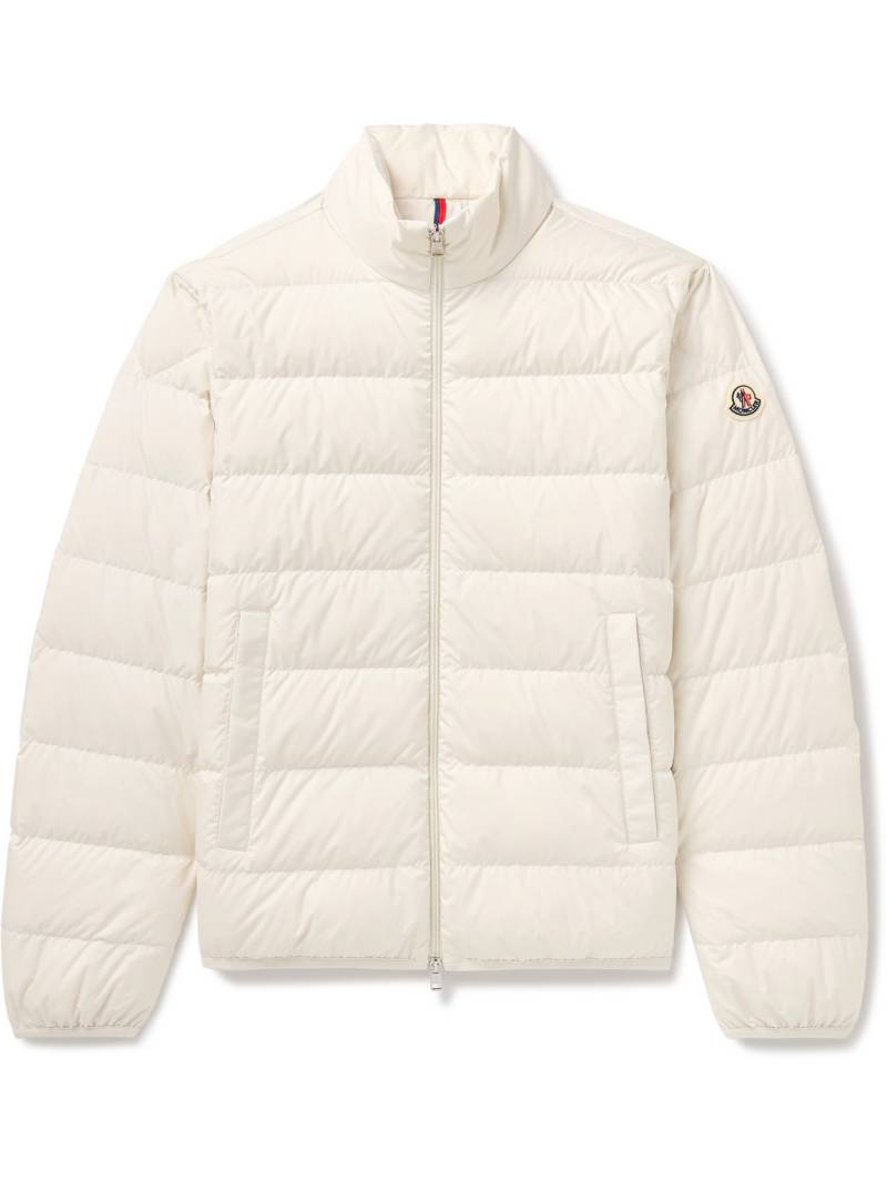Moncler - Baudinet Logo-Appliquéd Quilted Shell Down Jacket - Men - Neutrals - 2 von Moncler