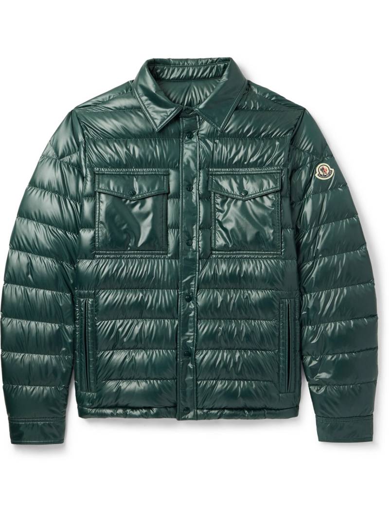 Moncler - Chambly Logo-Appliquéd Quilted Shell Down Jacket - Men - Green - 2 von Moncler