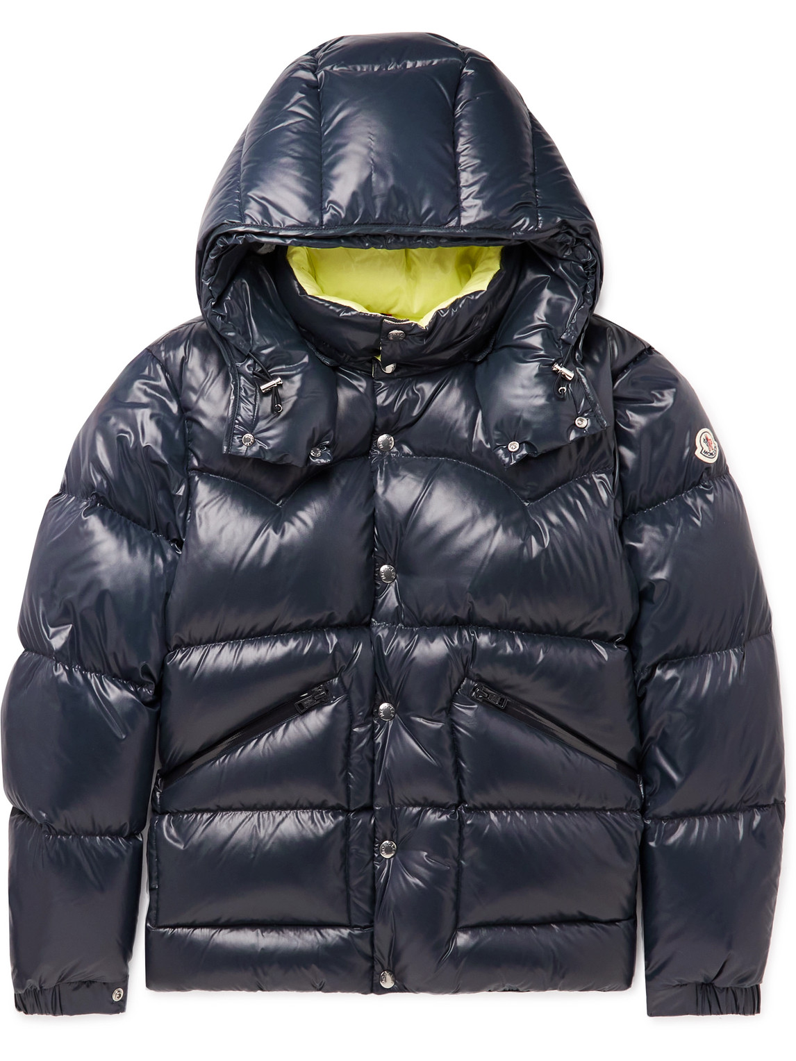 Moncler - Coutard Quilted Glossed-Shell Hooded Down Jacket - Men - Blue - 2 von Moncler