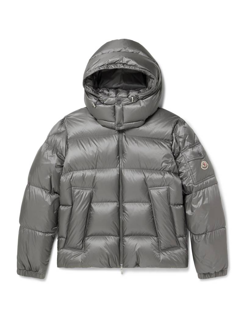 Moncler - Couyere Logo-Appliquéd Quilted Micro-Ripstop Hooded Down Jacket - Men - Gray - 5 von Moncler