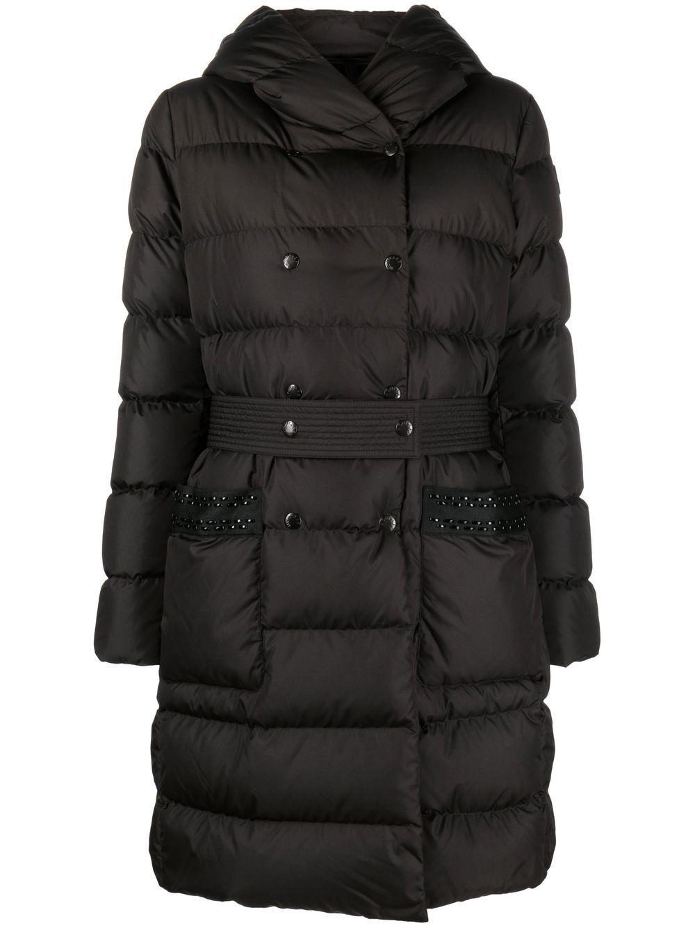 Moncler Doppelreihiger Daunenmantel - Schwarz von Moncler