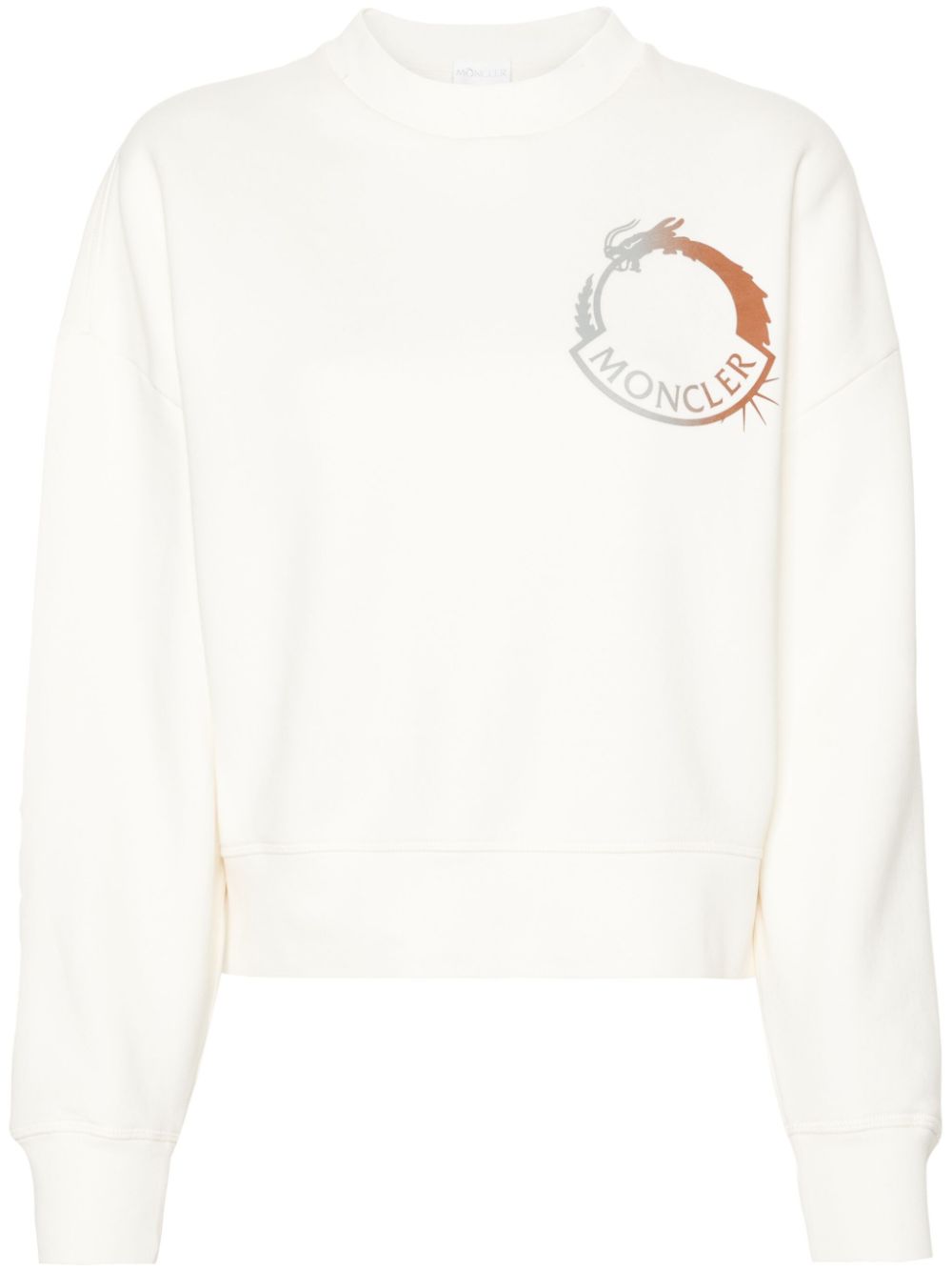 Moncler Dragon Sweatshirt mit Logo-Print - Weiß von Moncler