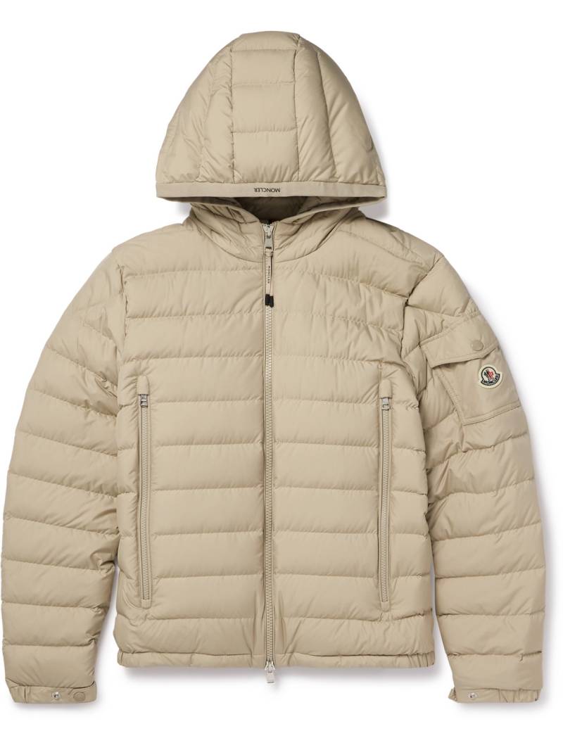 Moncler - Galion Quilted Shell Hooded Down Jacket - Men - Neutrals - 1 von Moncler