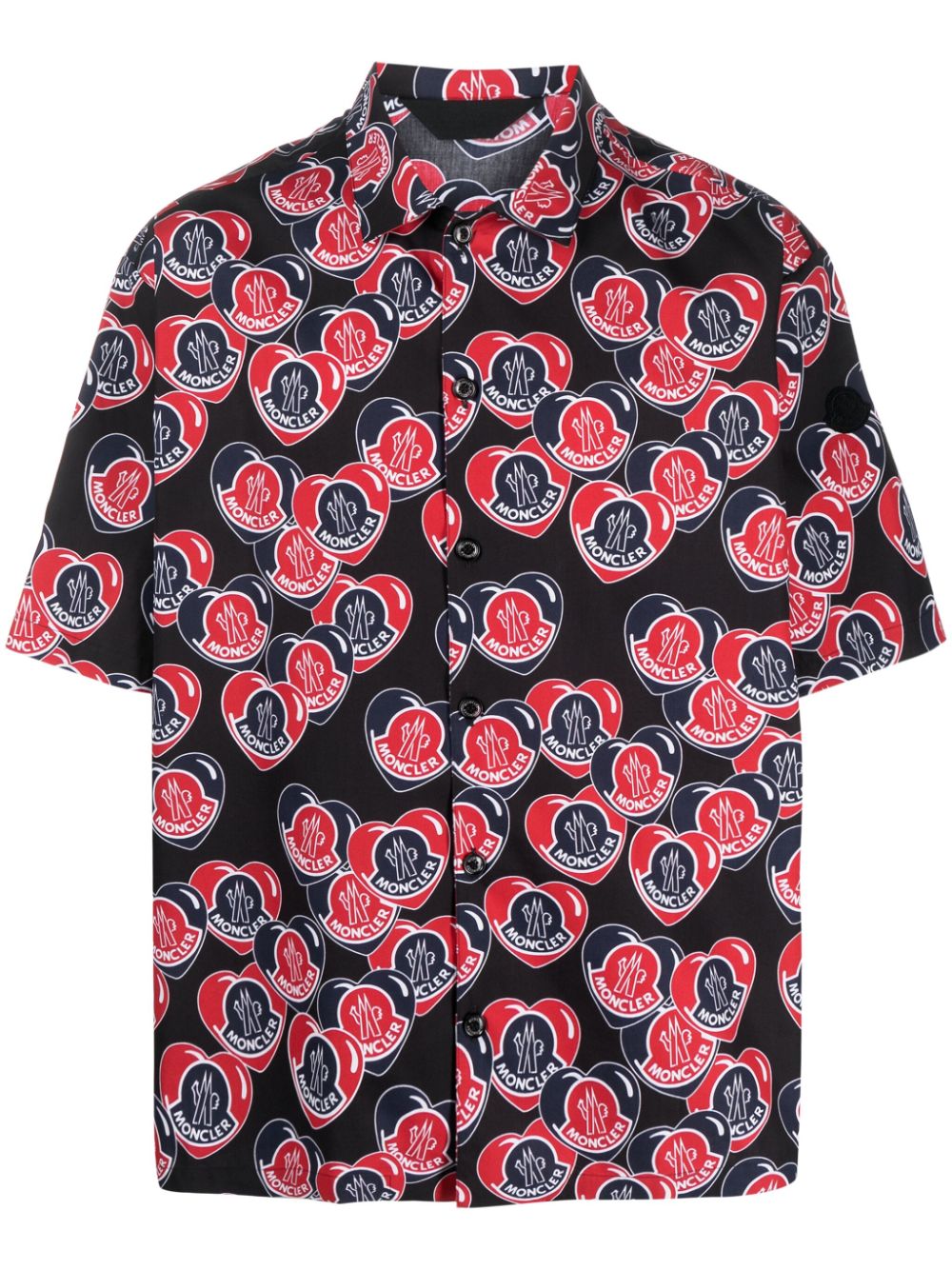 Moncler Hemd mit Herz-Print - Blau von Moncler