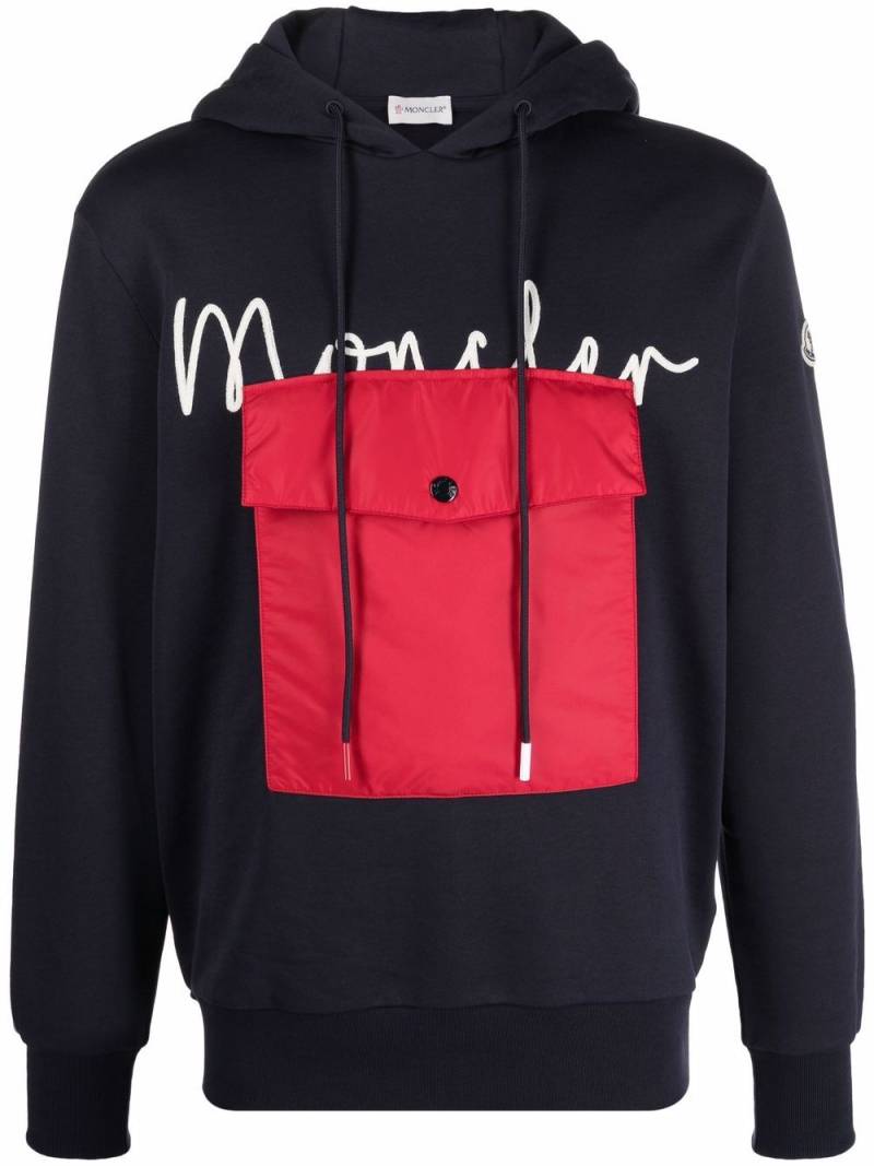 Moncler Hoodie mit Kordelzug - Blau von Moncler