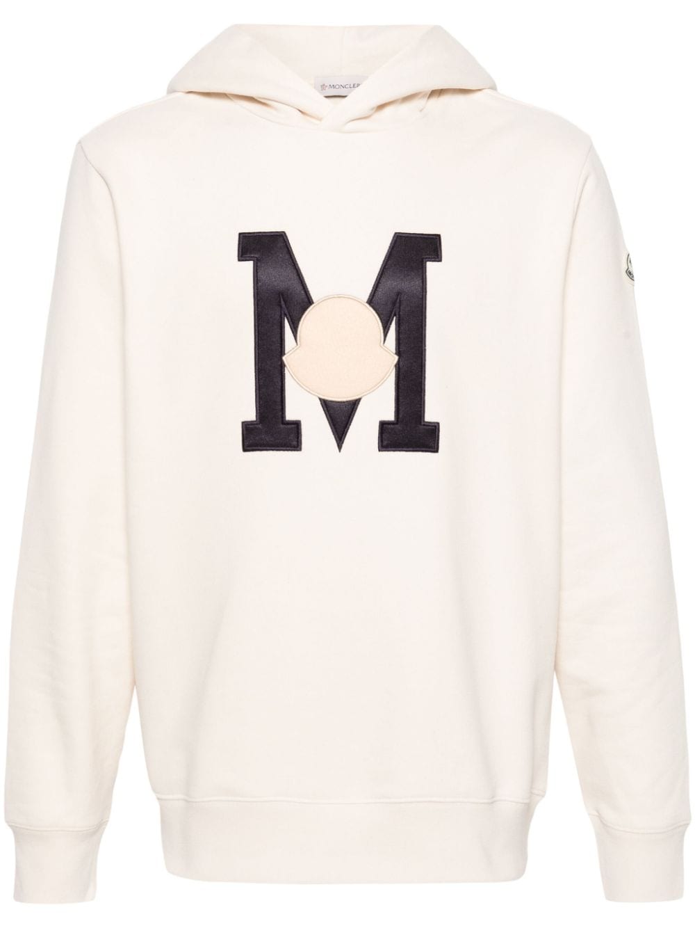 Moncler Hoodie mit Logo-Patch - Nude von Moncler