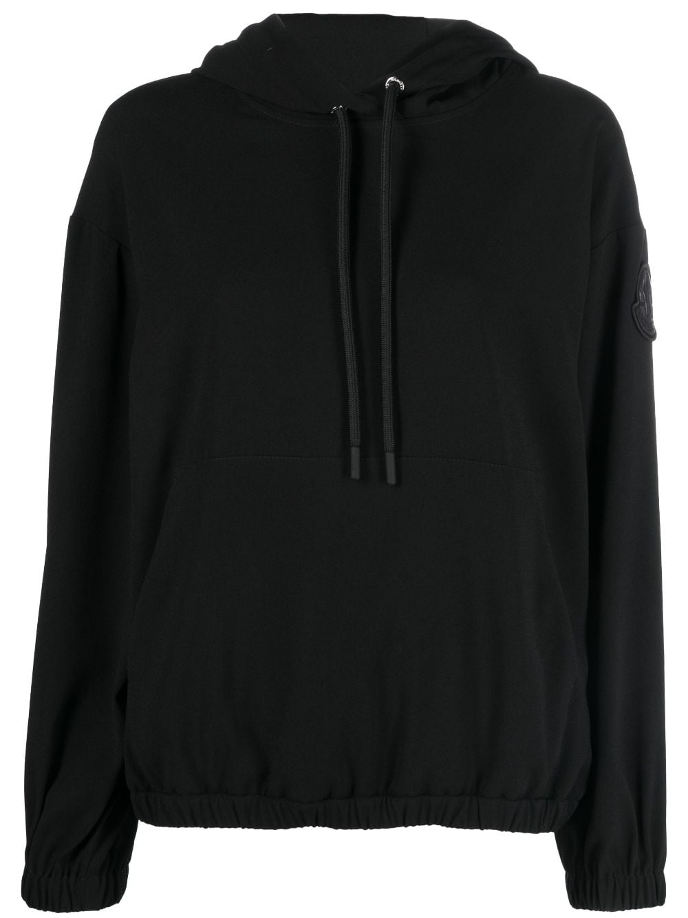 Moncler Hoodie mit Logo-Patch - Schwarz von Moncler