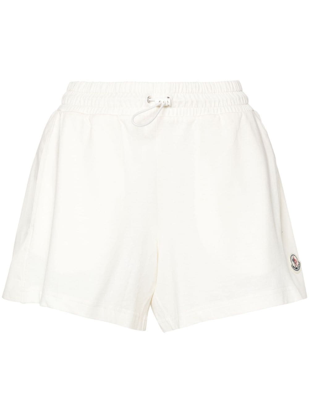 Moncler Jersey-Shorts mit Logo-Applikation - Weiß von Moncler