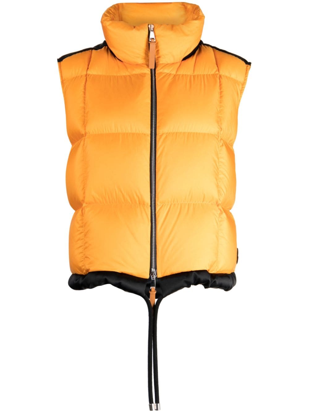 Moncler Gefütterte Weste mit Logo-Patch - Orange von Moncler