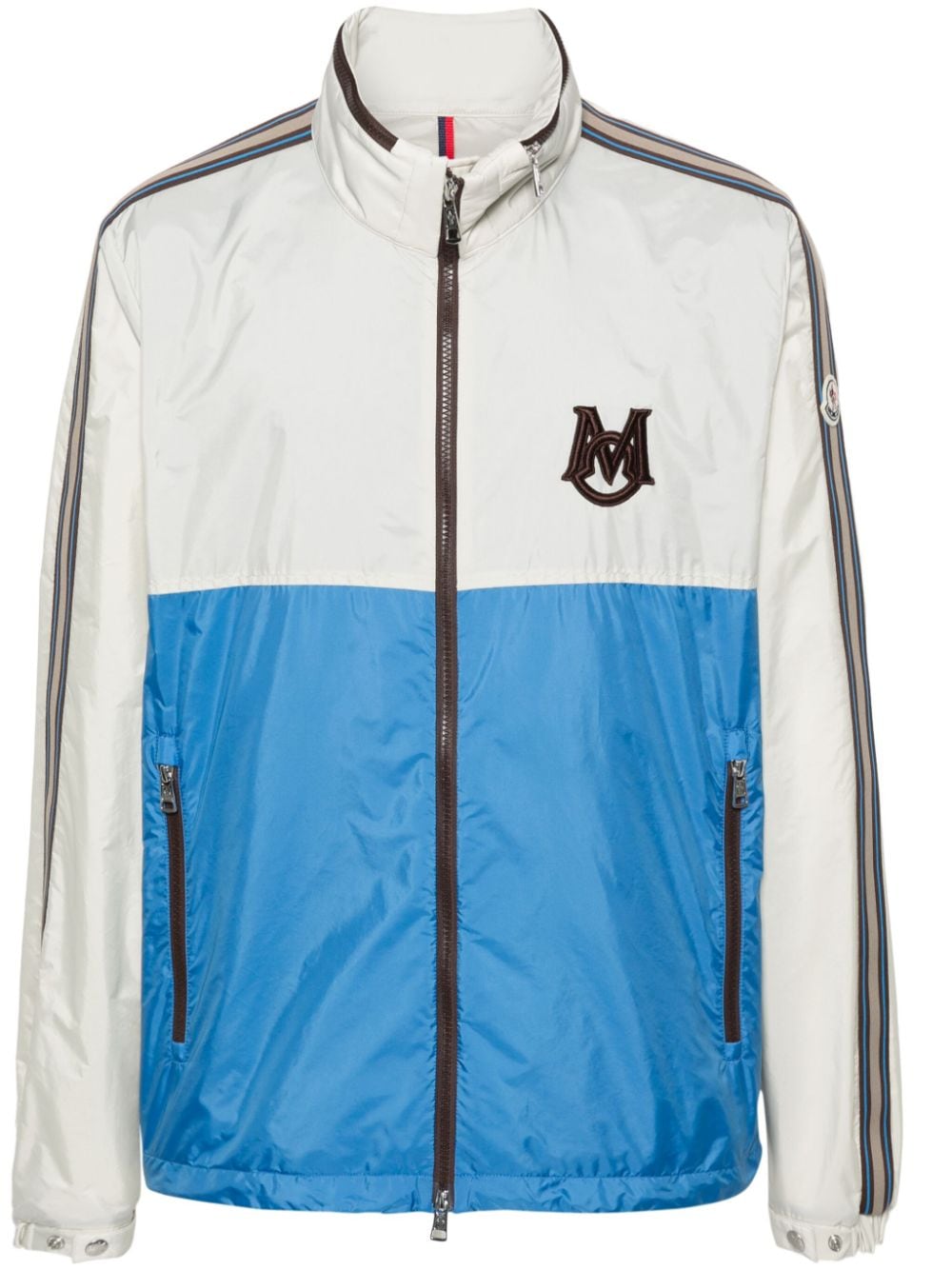 Moncler Leichte Jacke mit Logo-Patch - Grau von Moncler