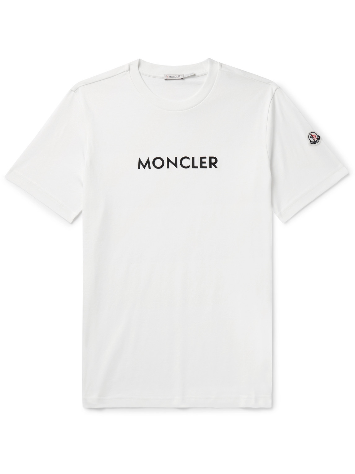 Moncler - Logo-Appliquéd Cotton-Jersey T-Shirt - Men - White - S Moncler - Logo-Appliquéd Cotton-Jersey T-Shirt - Men - White - S von Moncler