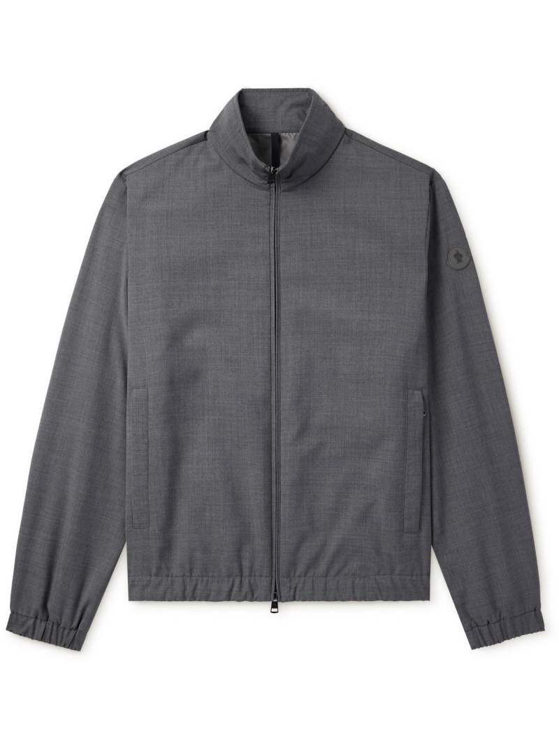 Moncler - Malavat Logo-Appliquéd Wool Jacket - Men - Gray - 2 von Moncler