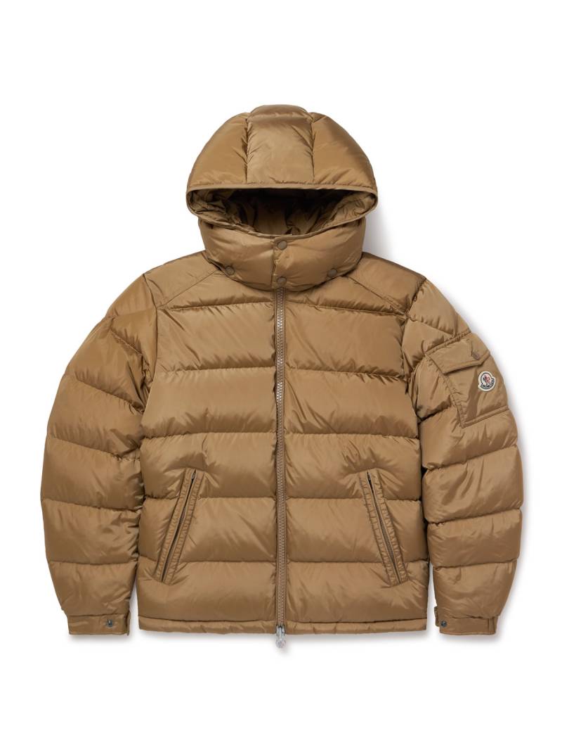 Moncler - Maya Logo-Appliquéd Quilted Shell Hooded Down Jacket - Men - Brown - 2 von Moncler