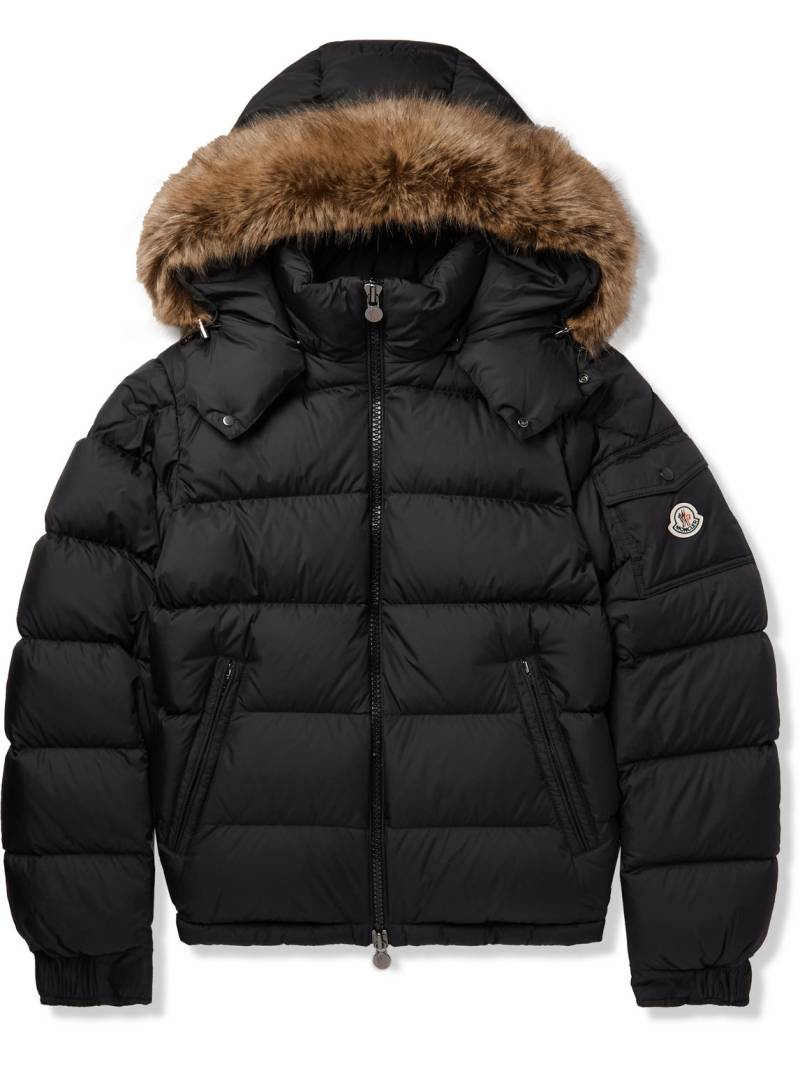 Moncler - Moncler Mayaf Faux Fur-Trimmed Quilted Shell Down Jacket - Men - Black - 5 von Moncler