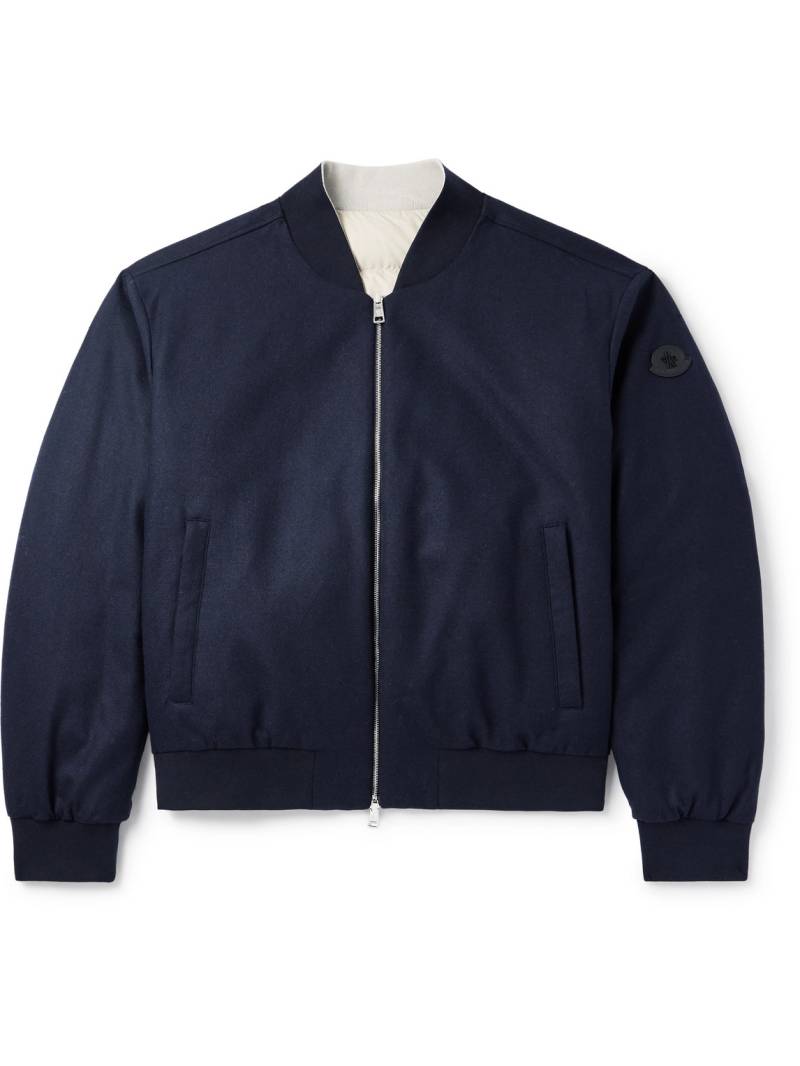 Moncler - Padded Felt Down Bomber Jacket - Men - Blue - 1 von Moncler