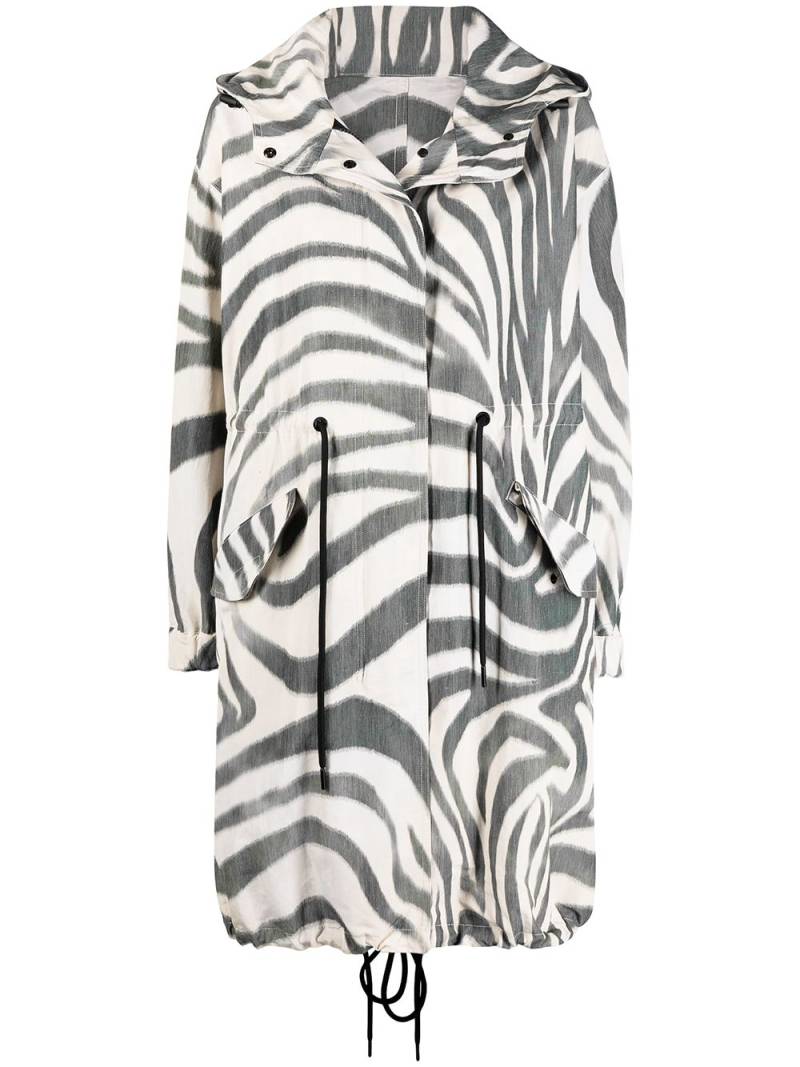 Moncler Parka mit Zebra-Print - Nude von Moncler