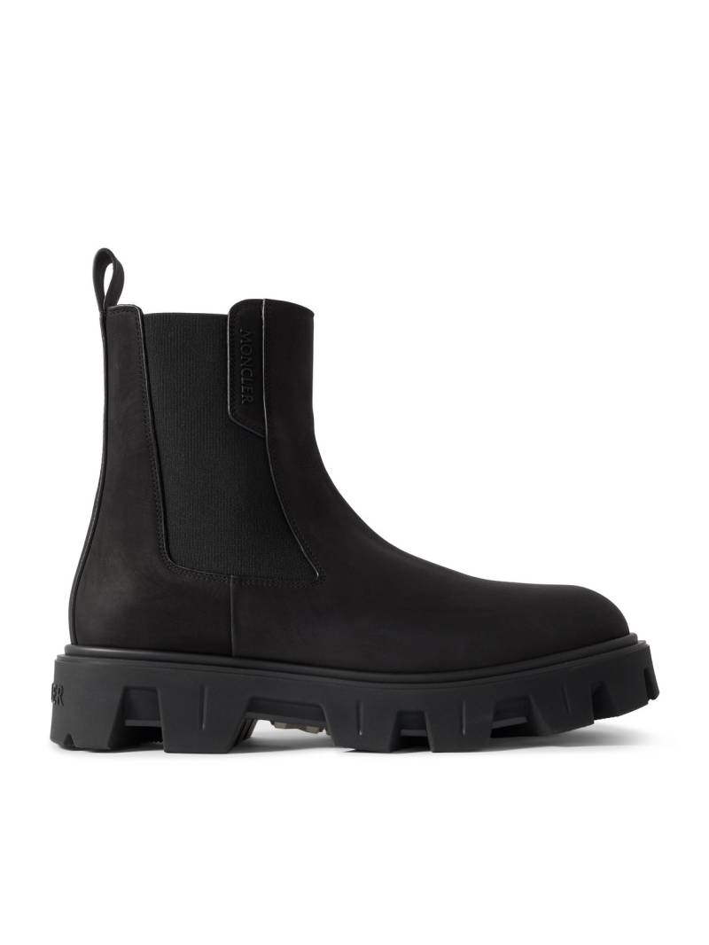 Moncler - Peak City Nubuck Chelsea Boots - Men - Black - EU 41.5 von Moncler