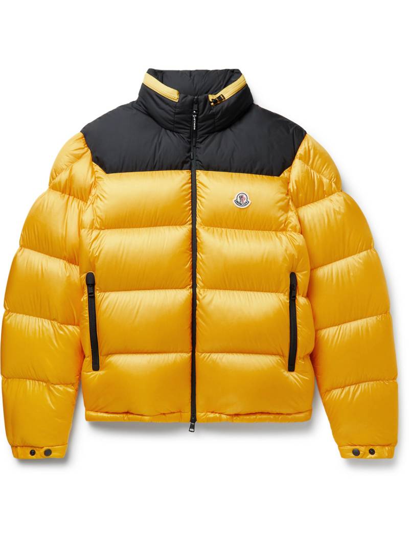 Moncler - Peuplier Logo-Appliquéd Quilted Shell and Ripstop Down Hooded Jacket - Men - Yellow - 2 von Moncler