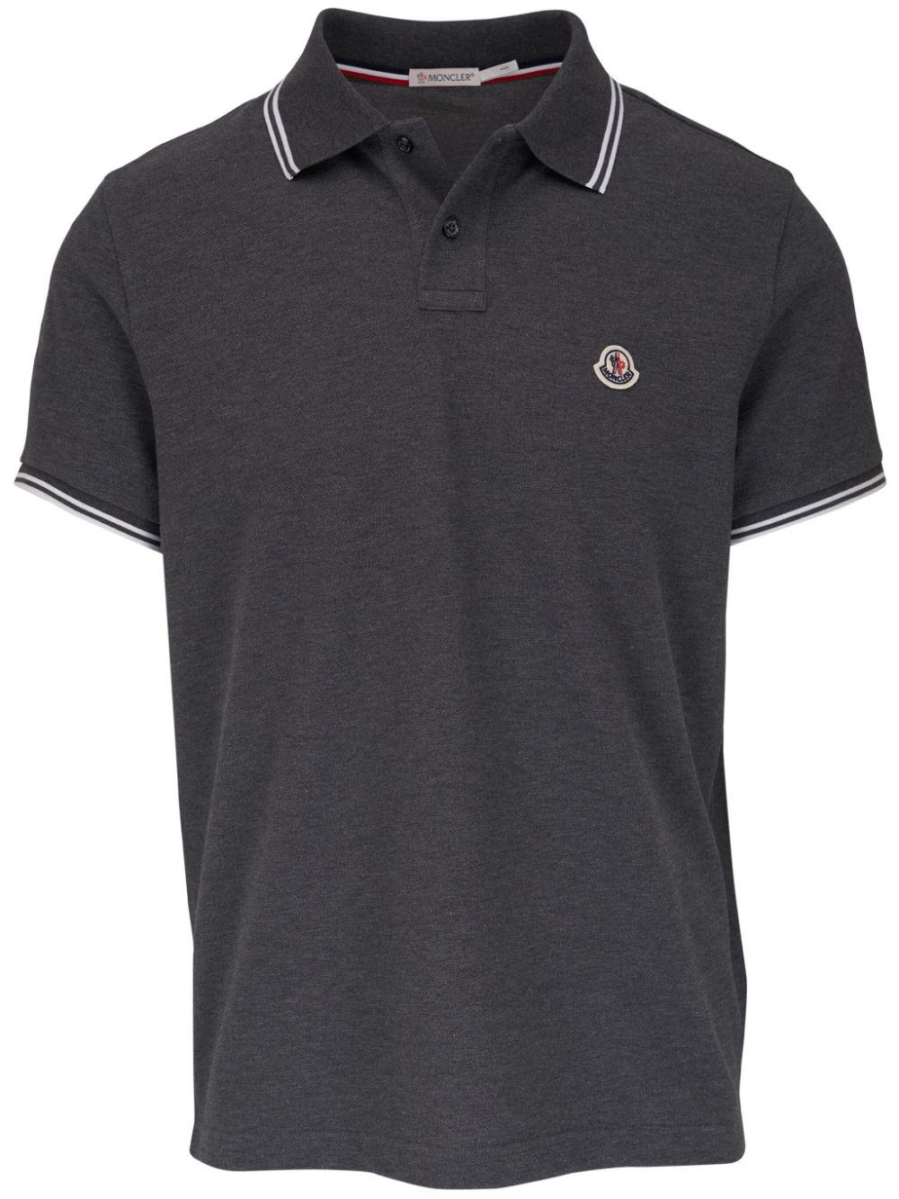 Moncler Poloshirt mit Logo-Applikation - Grau von Moncler