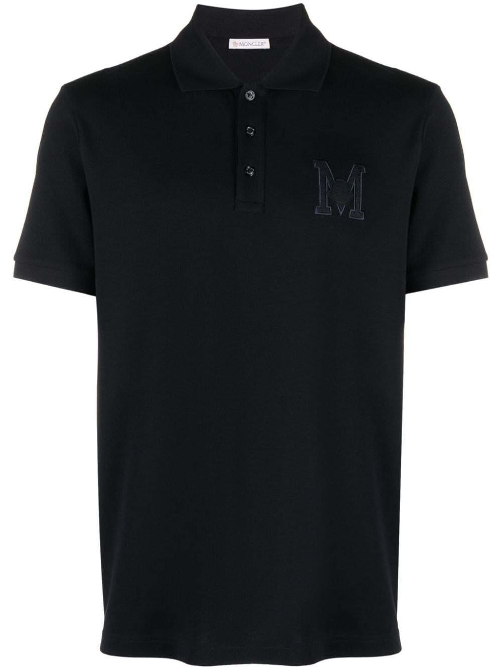 Moncler Poloshirt mit Logo-Patch - Blau von Moncler