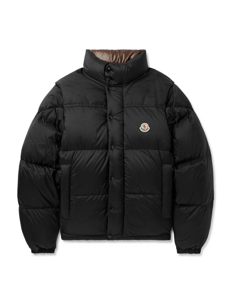 Moncler - Reversible Convertible Canvas-Trimmed Quilted Shell Down Jacket - Men - Black - 5 von Moncler