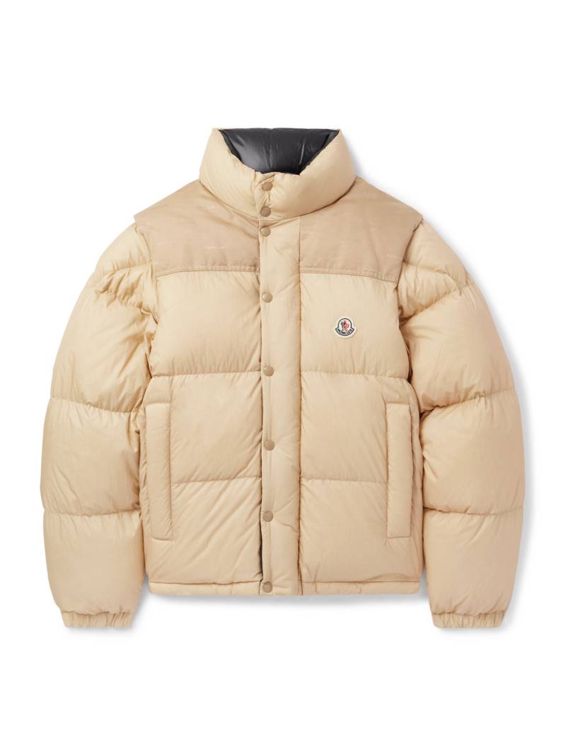 Moncler - Reversible Convertible Canvas-Trimmed Quilted Shell Down Jacket - Men - Neutrals - 4 von Moncler