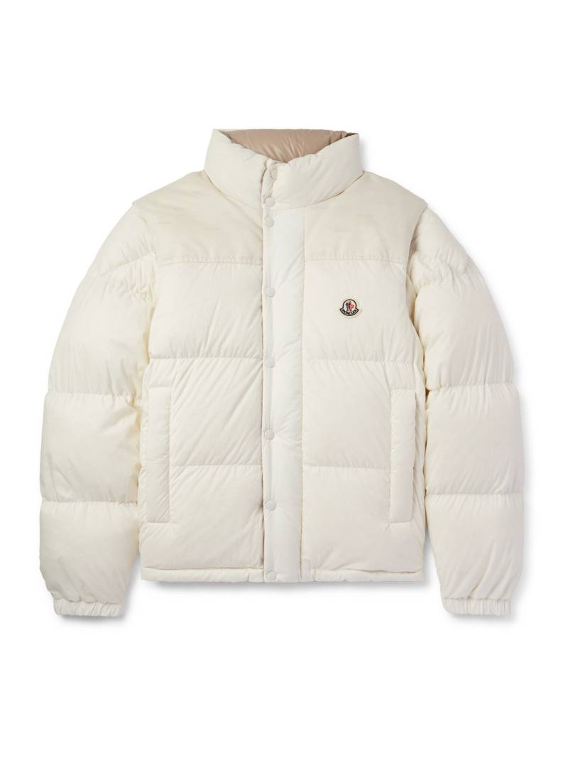 Moncler - Reversible Convertible Canvas-Trimmed Quilted Shell Down Jacket - Men - Neutrals - 5 von Moncler