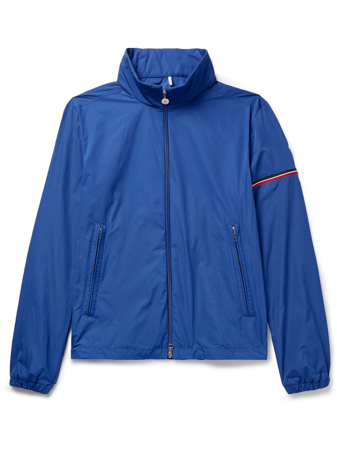 Moncler - Ruinette Webbing-Trimmed Logo-Appliquéd Shell Jacket - Men - Blue - 1 von Moncler