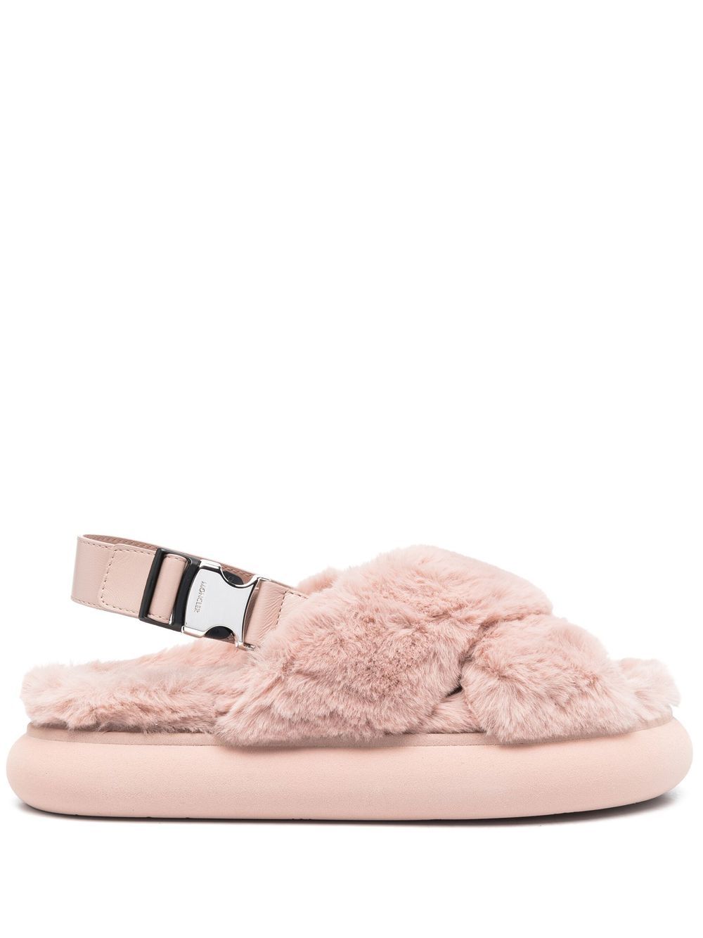 Moncler Shearling-Slipper - Rosa von Moncler