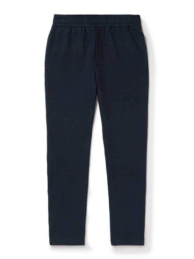 Moncler - Straight-Leg Cotton and Cashmere-Blend Jersey Sweatpants - Men - Blue - M von Moncler