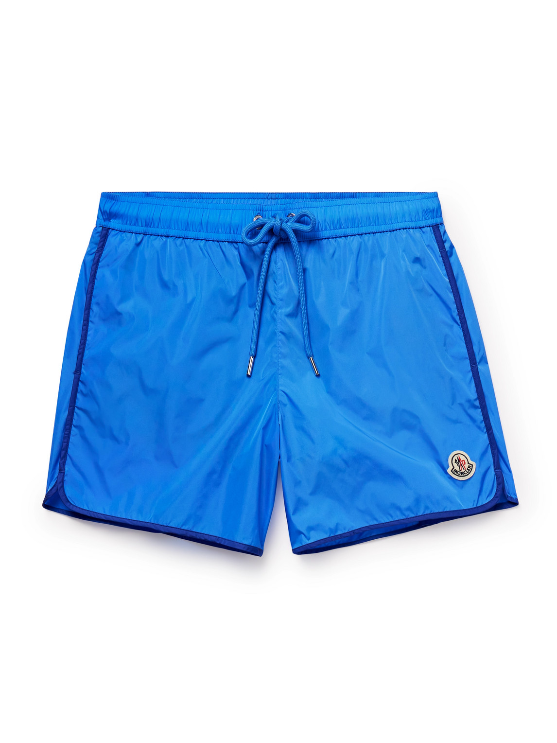 Moncler - Straight-Leg Mid-Length Logo-Appliquéd Swim Shorts - Men - Blue - XL von Moncler