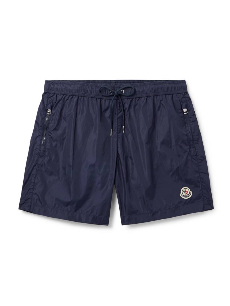 Moncler - Straight-Leg Mid-Length Logo-Appliquéd Swim Shorts - Men - Blue - XXL Moncler - Straight-Leg Mid-Length Logo-Appliquéd Swim Shorts - Men - Blue - XXL von Moncler