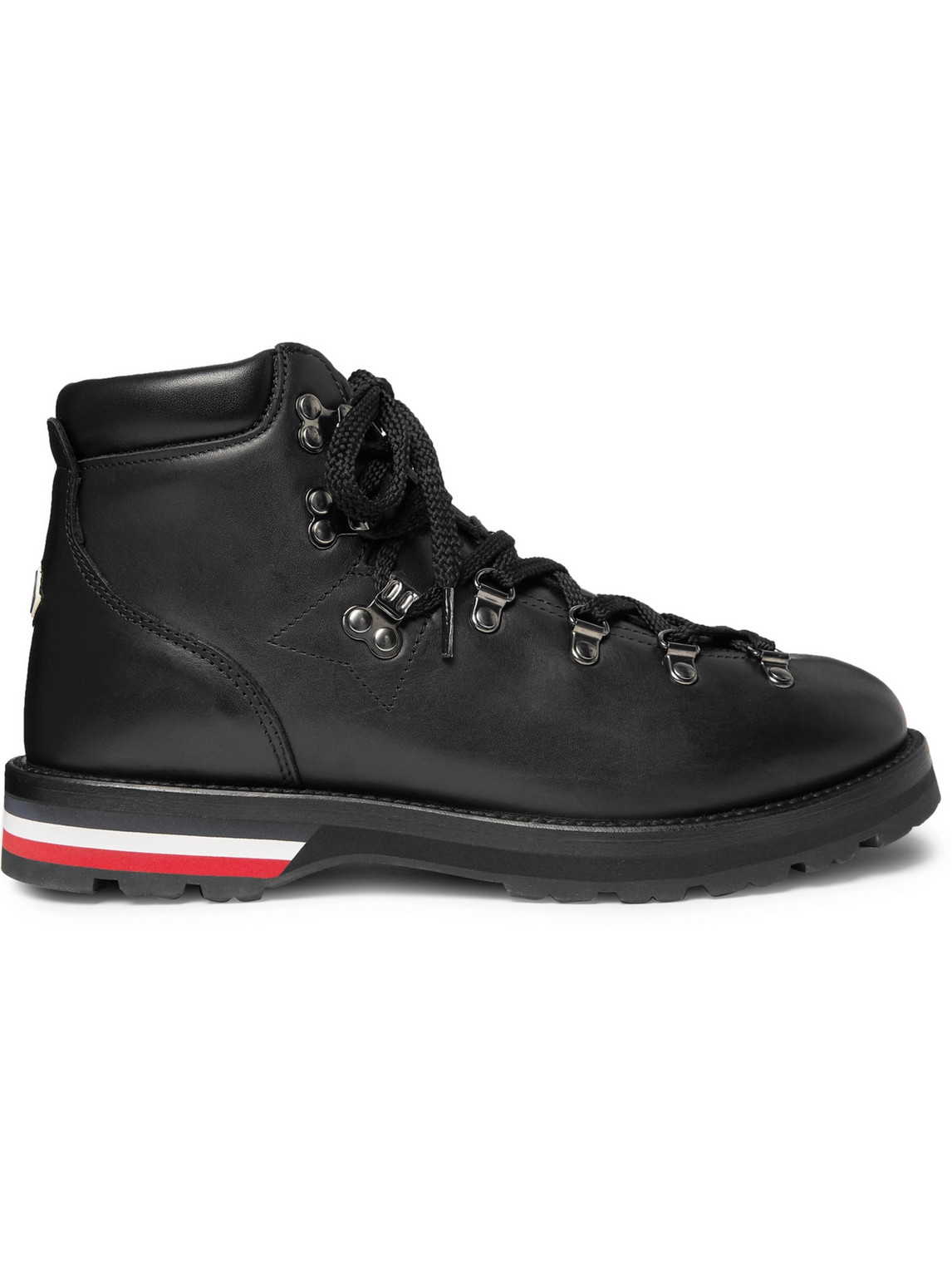 Moncler - Striped Full-Grain Leather Boots - Men - Black - EU 41.5 von Moncler