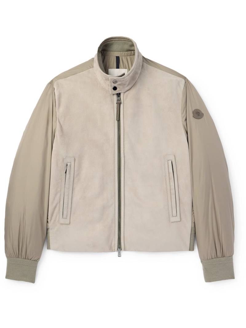Moncler - Suede and Shell Jacket - Men - Brown - 1 von Moncler