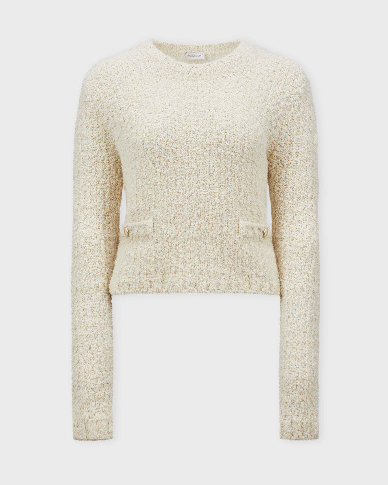 Moncler Sweater Wool Alpaca Jumper Bouclé Natural von Moncler