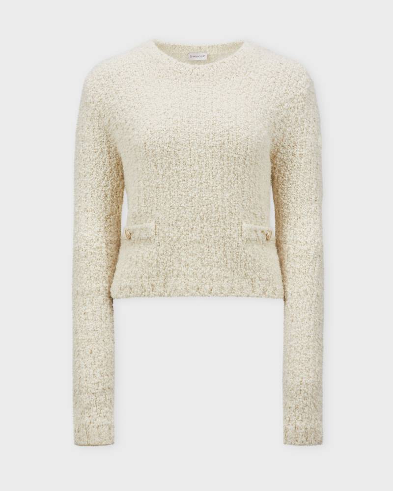 Moncler Sweater Wool Alpaca Jumper Bouclé Natural von Moncler