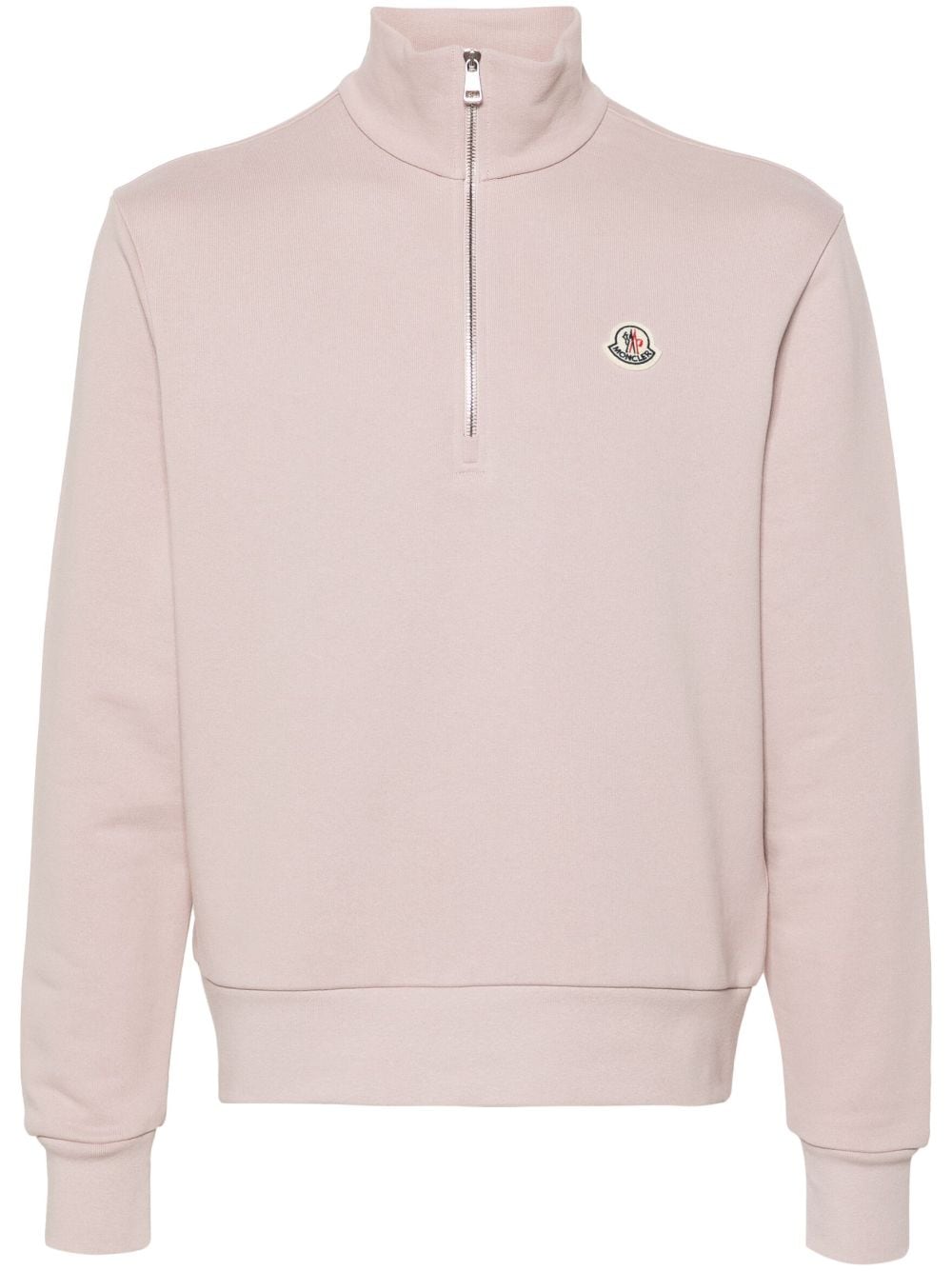 Moncler Sweatshirt mit Logo-Patch - Rosa von Moncler