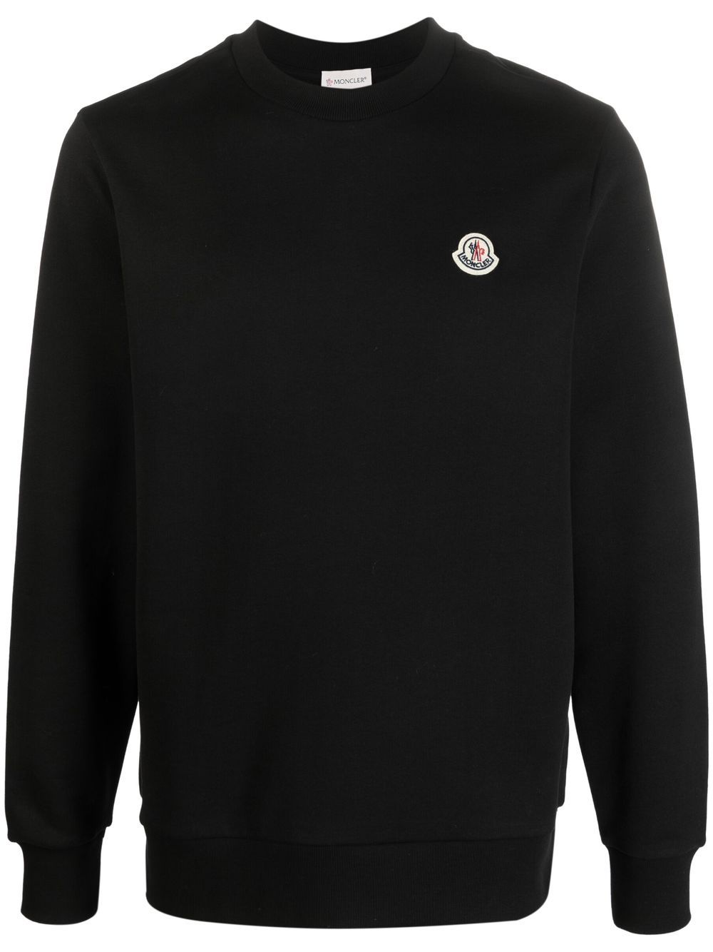 Moncler Sweatshirt mit Logo-Patch - Schwarz von Moncler