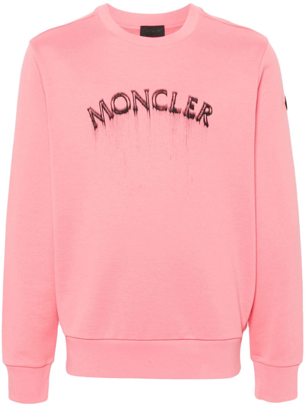 Moncler Sweatshirt mit Logo-Stickerei - Rosa von Moncler