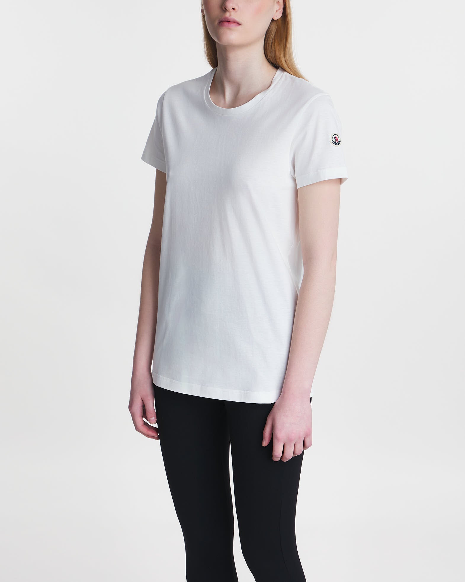 Moncler T-Shirt Cotton Jersey Maglia White von Moncler