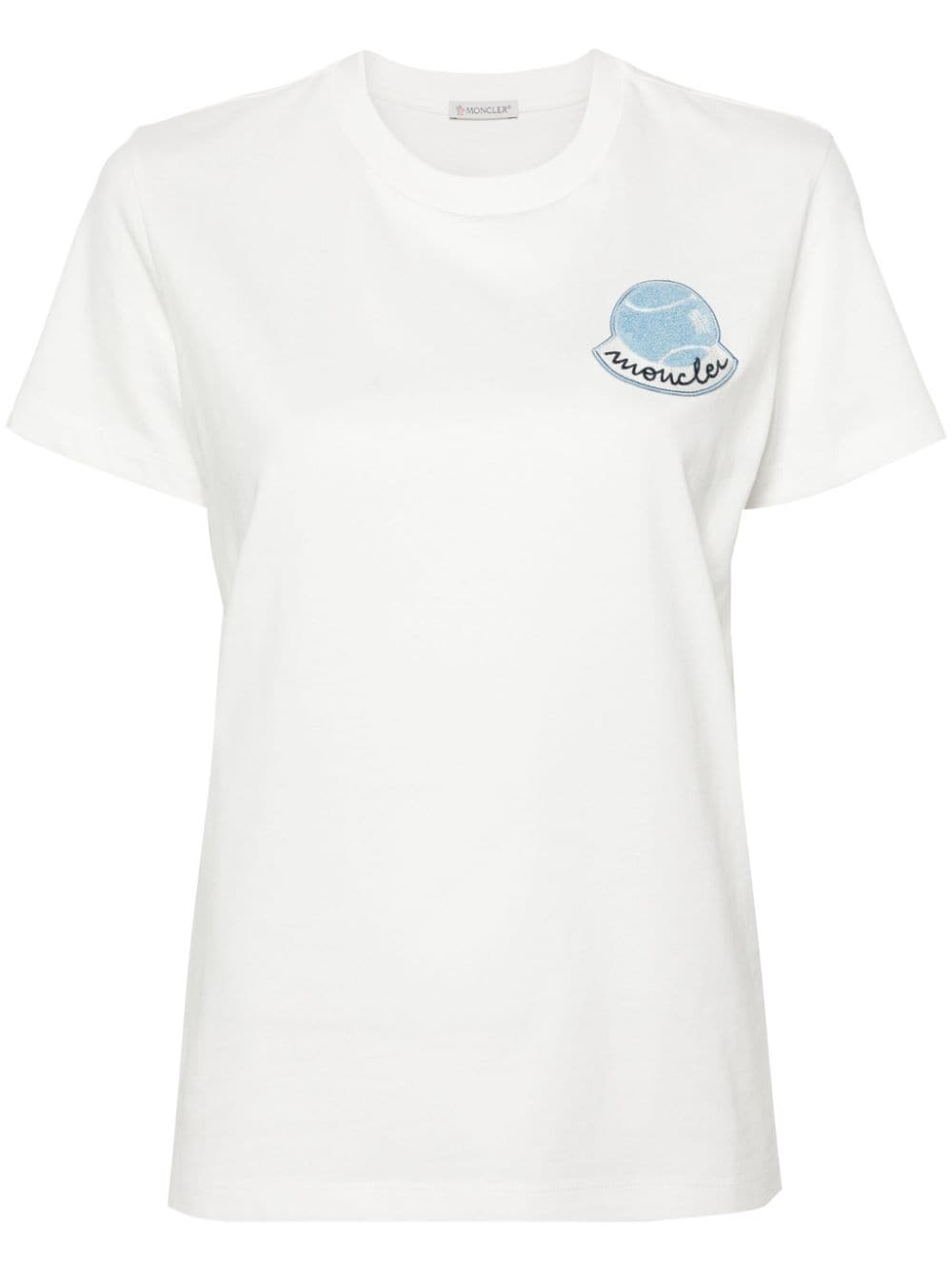 Moncler T-Shirt aus Bio-Baumwolle - Weiß von Moncler