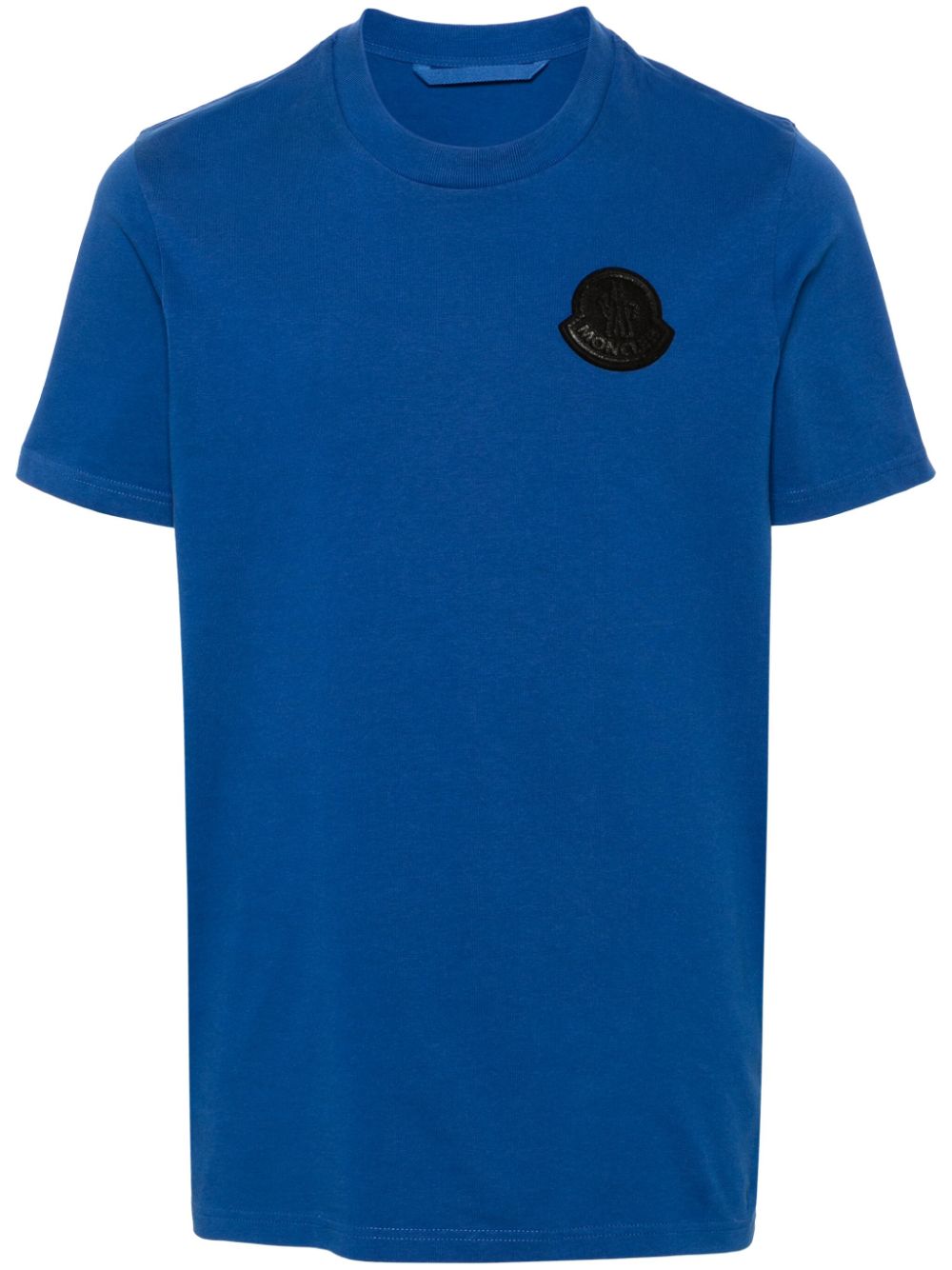 Moncler T-Shirt mit Logo-Patch - Blau von Moncler